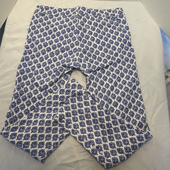 Vineyard Vines Gustavia White Blue Printed Mid Rise Skinny Ankle Jeans Size 4 - Picture 6 of 7